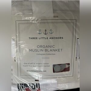 NWT OSU The Ohio State University Buckeyes Organic Muslin Blanket